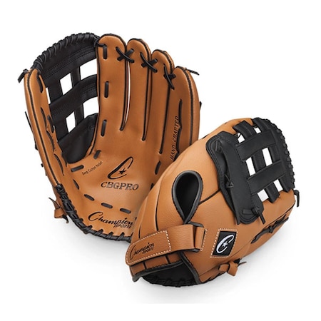Perfectpitch 14.5 in. Fielders Glove, Brown & Black PE3363613